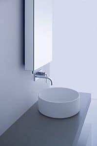 Ark, Lavabo tondo per bagno, in Tecnoril