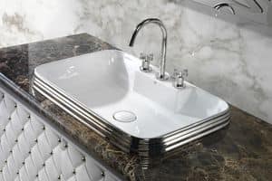 CLASS RECTANGULAR BASIN, Lavabo in ceramica di lusso