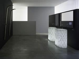 Vision, Lavabo free-standing, in Alicrite, con luce interna