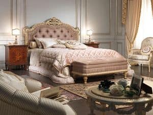 Art. 907 letto, Letto in stile Luigi XV, per camera matrimoniale di lusso