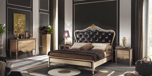 Art. LT 20001, Letto con testiera in pelle capitonn