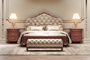 Bellini Royal Art. C8423-C, Letto in stile classico, in legno di ciliegio