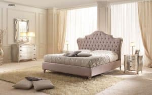 Eden letto, Letto classico, con box contenitore, intagliato a mano