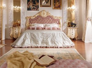 Firenze FZ14, Letto laccato, con testiera capitonn