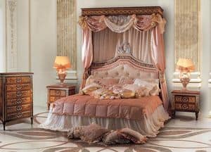 Paradise Bedroom, Letto matrimoniale con testiera imbottita capitonn