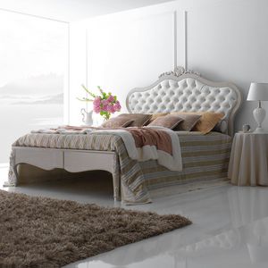 Venere VENERE1038T, Letto due piazze imbottito, stile classico