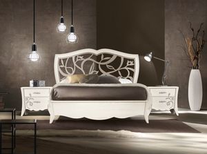 Art. LM21, Letto matrimoniale classico con contenitore in legno