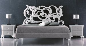 Megan Art. 950, Letto in ferro dal gusto decorativo con testata in ferro tagliato a laser