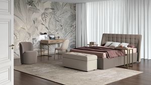 Art. 92102, Letto imbottito con testiera capitonn�