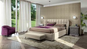 Art. 92108, Letto imbottito con avvolgente testiera