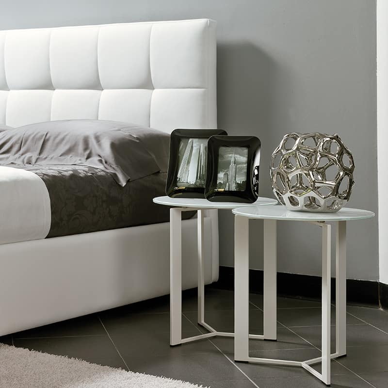 Struttura letto in metallo con testiera/pediera nera 120x200 cm