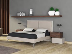 Dedalo, Letto moderno con testiera imbottita