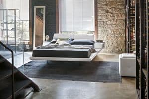 ELBA KB444, Letto king-size con cuscini reclinabili e comodini incorporati