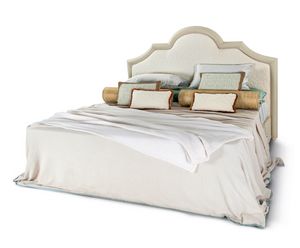 Letto 25-1060, Letto imbottito, con testiera sagomata