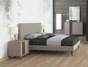 Livia, Letto imbottito dal design minimal