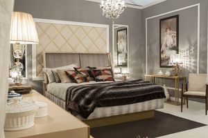 Miami letto, Letto elegante con testiera imbottita