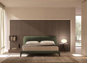 RIVIERA, Letto imbottito dal design raffinato