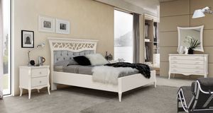 MONTE CARLO / letto, Letto classico contemporaneo, con testata capitonn