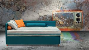 Antigua, Versatile letto rivestito in tessuto