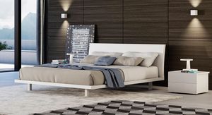 DIVADUE, Letto con struttura laccata o in rovere