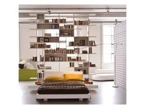 Lever A, Letto con testata reclinabile, comodini integrati