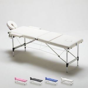 Lettino da Massaggio 3 Zone in Alluminio Pieghevole Portatile 210 cm Thai LM333ALU, Lettino portatile per massaggi