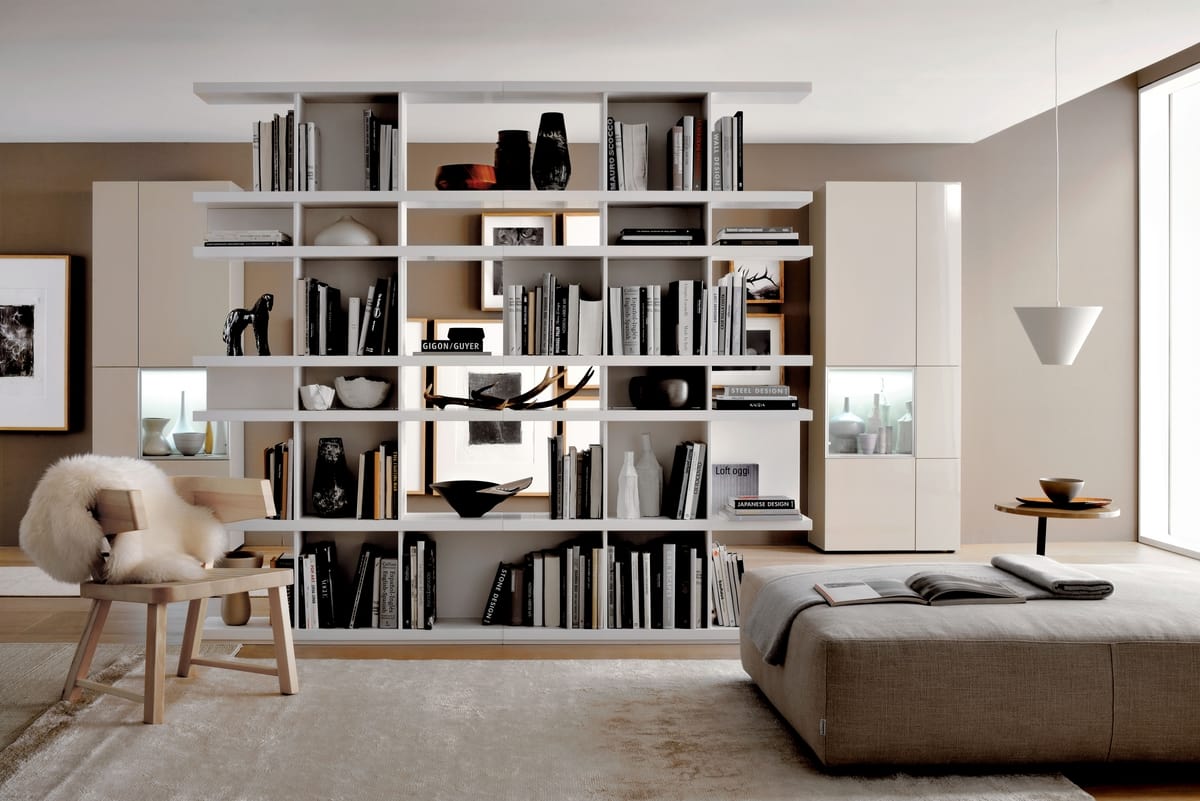 Libreria moderna con scaffali | IDFdesign