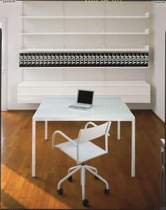 Elle System Office, Libreria in metallo laccato, modulare, ideale per biblioteche e uffici