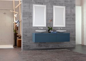 Byte 2.0 comp.10, Mobile bagno con doppio lavabo e doppia specchiera