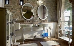 Carpi mobili bagno, Mobile da bagno in stile classico, con due lavabi
