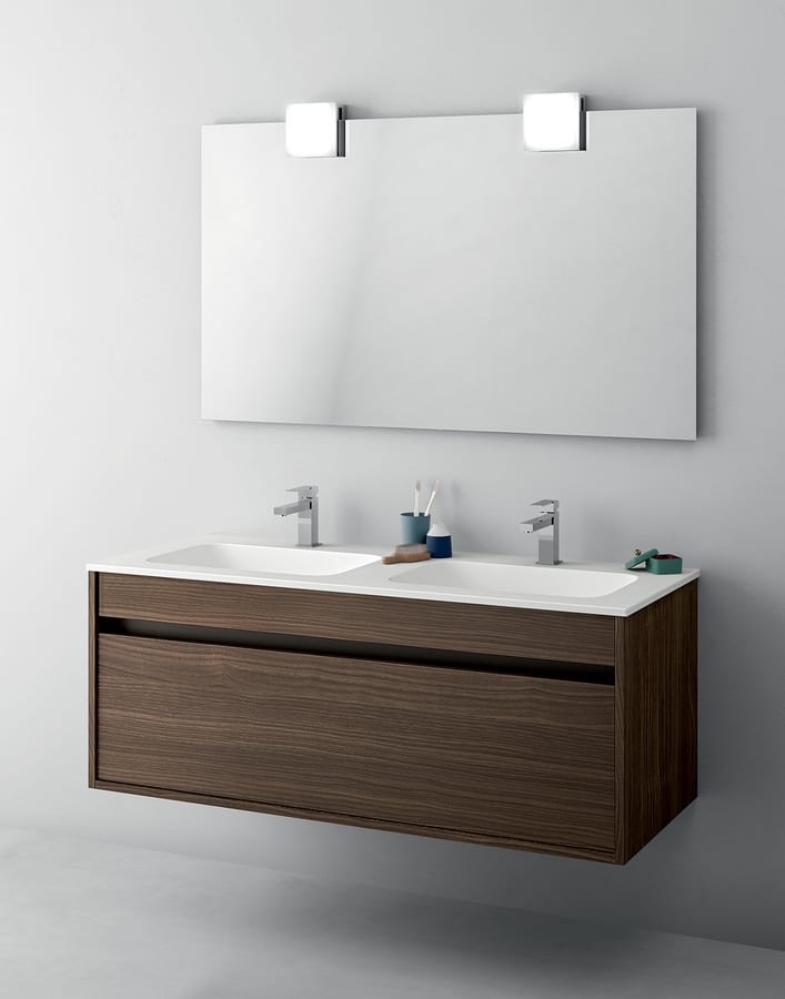 Mobile bagno salvaspazio con doppio lavabo