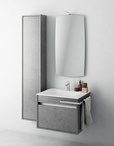 Duetto comp.04, Mobile bagno di piccole dimensioni con colonna