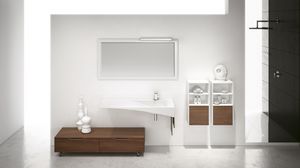 FLY 12, Arredo bagno con mobile con ruote