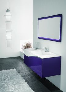 FLY 04, Mobile viola e bianco per  bagno