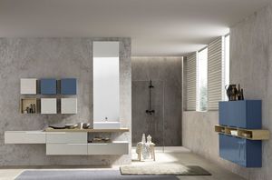 Lime  comp.002, Mobile bagno dal design moderno e minimale