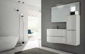 Smyle comp.03, Mobile da bagno dal design sinuoso