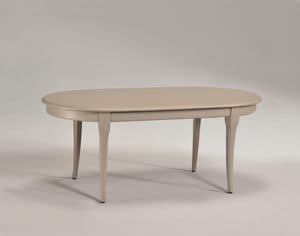 TOFFE tavolino 8179T, Tavolino ovale in legno massello, stile classico
