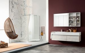 Kami comp.14, Mobile bagno con ampi cassetti e specchiera