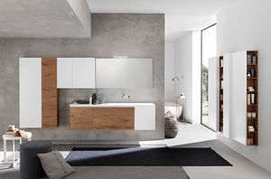 Lime 2.0 comp.20, Mobili da bagno con capienti colonne pensili