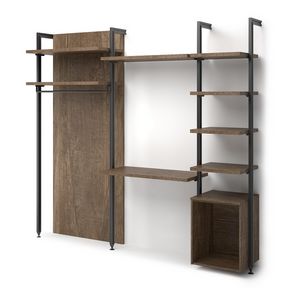 Art. 31175 Armadio a montanti con scrittoio e colonna frigo, Armadio a montanti per B&B e strutture ricettive