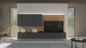 Boiserie 01.2, Mobile soggiorno con pannellatura boiserie