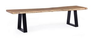Panca Artur, Panca con seduta in legno d'acacia