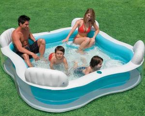 Intex 56475 piscina gonfiabile 4 Sedili spa - 56475, Piscina quadrata gonfiabile da 4 posti