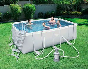 Piscina fuori terra Bestway 56457 Rettangolare Power Steel 412x201x122 cm - 56457, Piscina fuori terra per giardino