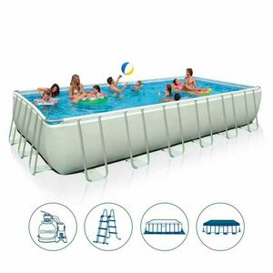 Piscina fuori terra Intex 26352 ex 28352 Ultra Frame rettangolare 549x274x132 - 26352, Piscina fuori terra rettangolare