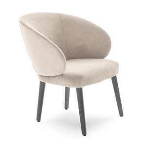 Lily 04571L, Poltroncina lounge con gambe in faggio massello