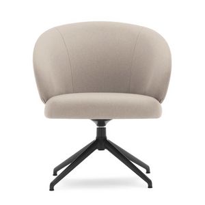 Lily 04562L, Avvolgente poltroncina con base girevole in alluminio