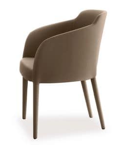 PL 5000, Poltroncina con gambe in legno, in vari colori