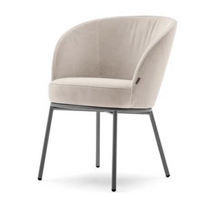 Rose 03931, Poltroncina moderna con base in metallo