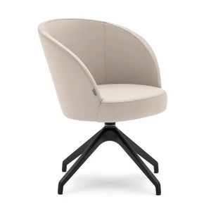 Rose 05436, Poltroncina con base girevole in nylon nero